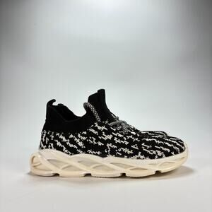 Dadawen White Black Lightweight Breathable Lace Up Sneakers Shoes Toddler Sz 12